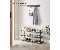 Songmics Batų lentyna, 92x30x54 cm, juoda