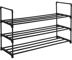 Songmics Batų lentyna, 92x30x55 cm, juoda