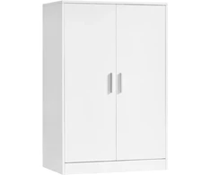 Songmics Batų spintelė su reguliuojamomis lentynomis ir 2 durimis, balta, 36 x 60 x 90,4 cm