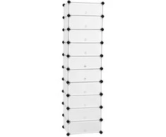 Songmics Batų stovas 43x31x173 cm Baltas Plastikas