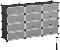 Songmics Batų stovas 83x31x105 cm Juodas
