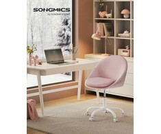 Songmics Biuro kėdė, 56x60x83.3 cm, rožinė