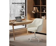 Songmics Biuro kėdė, 60.8x58x86-96 cm, smėlio spalvos