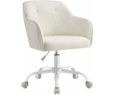 Songmics Biuro kėdė, 60.8x58x86-96 cm, smėlio spalvos