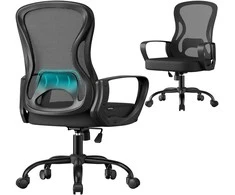 Songmics Biuro kėdė 63,5x58,5x94,5 cm Juoda