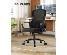 Songmics Biuro kėdė 63,5x58,5x94,5 cm Juoda