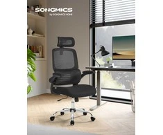 Songmics Biuro kėdė, 65.2x65.3x129 cm, juoda