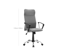 Songmics Ergonomiška rašomojo stalo kėdė pilka
