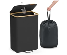 Songmics Daugiafunkcinė dėžė 42x32,5x70,5 cm, juoda/smėlio