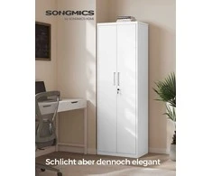 Songmics Dokumentų spinta 40 x 60 x 180 cm matinė balta