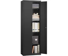SONGMICS archyvinė spinta su 5 lygiais 40 x 60 x 180 cm Matinė juoda