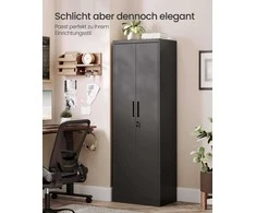 SONGMICS archyvinė spinta su 5 lygiais 40 x 60 x 180 cm Matinė juoda