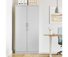 Songmics Dokumentų spinta, metalinė, 80x40x180 cm, pilka