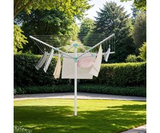Songmics Skalbinių džiovyklė su reguliuojamu aukščiu 170x170x(121-183) cm juoda
