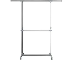 Songmics Drabužių kabykla, 101x49x115 cm, pilka