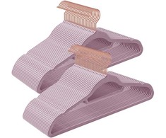 Songmics Drabužių pakaba, aksominė, 43,5x0,6x22,5 cm, alyvinė