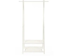 Songmics Drabužių kabykla, 87.5x40x155 cm, balta
