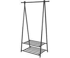 Songmics Drabužių kabykla, 87.8x155.7x41.6 cm, juoda