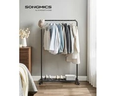 Songmics Drabužių kabykla, 90.5x40.5x158 cm, juoda
