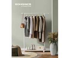 Songmics Drabužių kabykla, 98.5x35x160.3 cm, smėlio spalvos