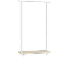 Songmics Drabužių kabykla, 98.5x35x160.3 cm, smėlio spalvos