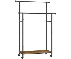 Songmics Drabužių kabykla, 98.5x39.6x156.8 cm, ruda