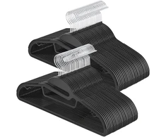 Songmics Drabužių pakabos 41,5x22,5 cm Juoda Plastikas