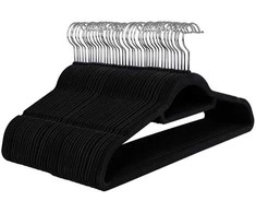 Songmics Drabužių pakabos, 42.7x22x0.6 cm, juoda