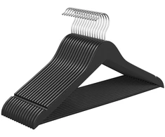 Songmics Drabužių pakabos 43x21 cm Juodojo beržo mediena
