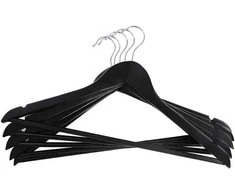 Songmics Drabužių pakabos, 44.5x1.2x23.5 cm, juodos, medinės