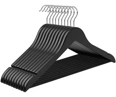 Songmics Drabužių pakabos, 44.5x1.2x23.5 cm, juodos, medinės