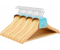 Songmics Vaikiškos pakabos, medinės, 35 cm, natūralios
