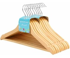 Songmics Vaikiškos pakabos, medinės, 35 cm, natūralios