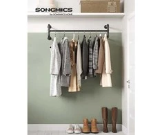 Songmics Drabužių stovas 110x30x29,5 cm juodas plienas