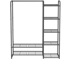 Songmics Drabužių stovas 29x112x158,4 cm Juodas metalas