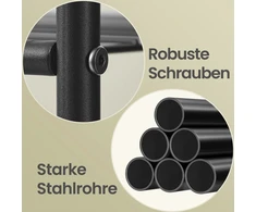 Songmics Drabužių stovas 30x124.8x157.1 cm Juodas plienas