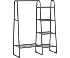 Songmics Drabužių stovas, 40x101,7x153,3 cm, juodas