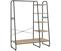 Songmics Drabužių stovas, 45x120x160 cm, turkio rudos spalvos