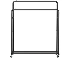 Songmics Drabužių stovas 46,5x110x155,5 cm Juodas plienas