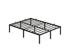 Songmics Dvivietės lovos rėmas su daiktų laikymo dėže po lova, 140 x 190 cm, juodas