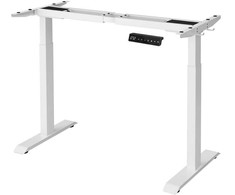 Songmics Elektrinis stalo rėmas 60x107,5x69 cm baltas plienas