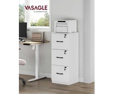 Songmics Failų spinta 41x40x103,1 cm Balta Saugykla