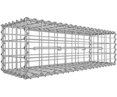Songmics Gabiono krepšys, 100x30x30 cm, sidabrinis