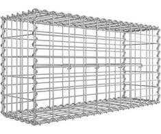 Songmics Gabiono krepšys, 100x50x30 cm, sidabrinė