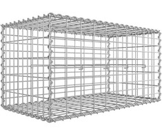 Songmics Gabiono krepšys, 100x50x50 cm, sidabrinė