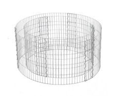 Songmics Gabiono krepšys, 90x70x40 cm, sidabrinė, metalas