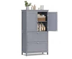 Songmics Grindinis laikymo spintelė 60x30x110 cm Pilka