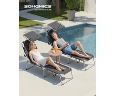 Songmics Gultas poilsiui 189x53x28.5 cm Juodas