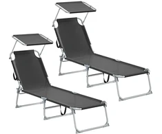 Songmics Gultas poilsiui 189x53x28.5 cm Juodas
