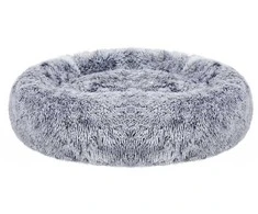 Songmics Gyvūnų lova 70x70x20 cm pilkas veliūras
